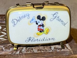 Limoges France Artoria Peint Main Disney Mickey Mouse Conductor Trinket Box