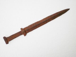 Ancient Rare Iron Dagger Short Sword Akinakes Early Iron Age Scythian 1 Bc - 1 Ad