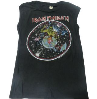 Vintage 1983 Iron Maiden World Piece Tour Shirt Screen Stars