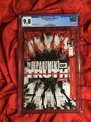 Cgc 9.  8 Department Of Truth 3 1st Print Cover A James Tynion Story Simmonds Art
