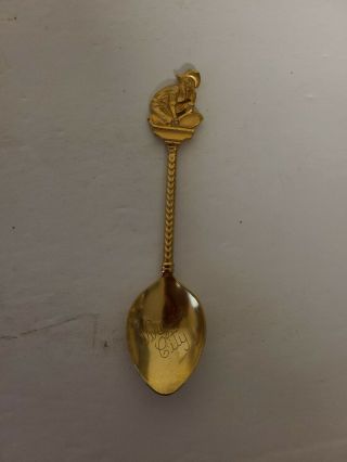 Vintage Virginia City Spoon Dice & Gold Miner On Bottom Euc