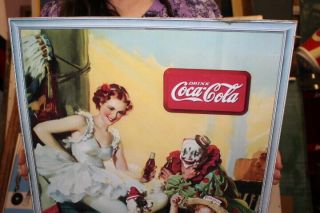 Vintage 1936 Coca Cola Circus Clown Soda Pop Gas Oil 27 