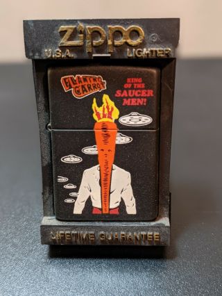 Flaming Carrot: King Of The Saucer Men Matte Black Zippo Lighter,