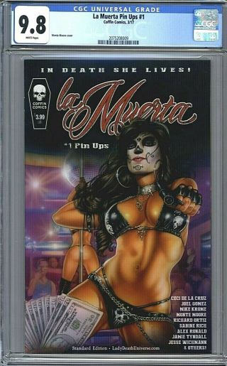 La Muerta Pin - Ups 1 Monte Moore Cover Coffin Comics 1st Print Cgc 9.  8