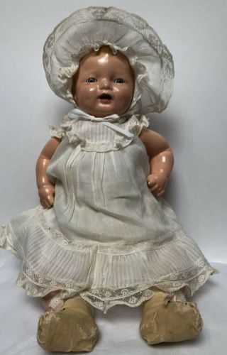 Antique 1924 Effanbee Bubbles Doll Composition/cloth Outfit 16 " Baby