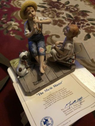Adorable 1980 The”music Master”by Norman Rockwell,  Museum Figurine