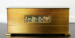 Art Deco Modern Moon Crest Model M - 130 Bronze Shelf Mantle Clock