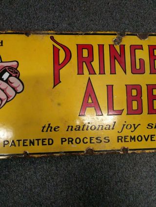 Old Prince Albert Tobacco Porcelain Sign 