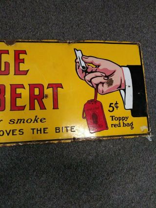 Old Prince Albert Tobacco Porcelain Sign 