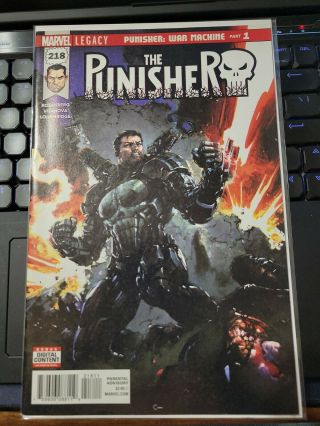 Punisher 218 | Nm - | 1st Punisher As War Machine | Clayton Crain Cover