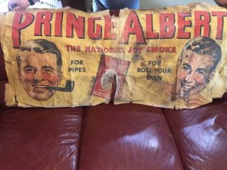 Vintage Prince Albert Pipe/tobacco Cloth Banner Sign