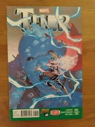 Thor 2 Htf Green 3rd Printing 2014 1st Full Jane Foster As Lady Thor Vf,  Nm -