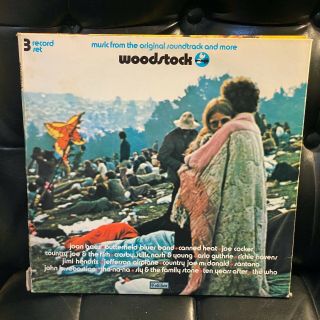 Woodstock Soundtrack 3x Lp Cotillion Sd3 - 500 1977 Vg [jimi Hendrix Joe Cocker]