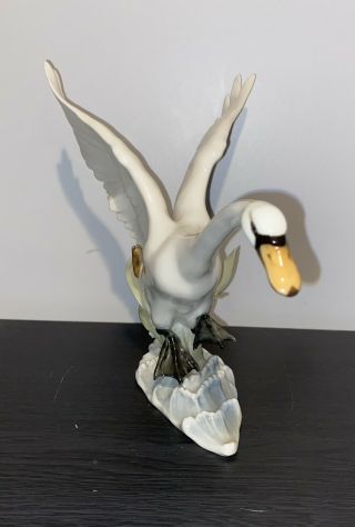 Vintage Hutschenreuther Germany Porcelain Swan Duck Mallard Figurine Statue