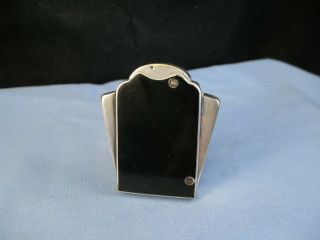 French Enamel Vintage Art Deco Petrol Pocket Lighter Querria Racer Silver Plate