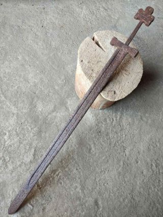 Viking Sword Anglo - Saxon / Hiberno - Norse Scandinavian Iron Sword 9 - 10 Ct.  Ad