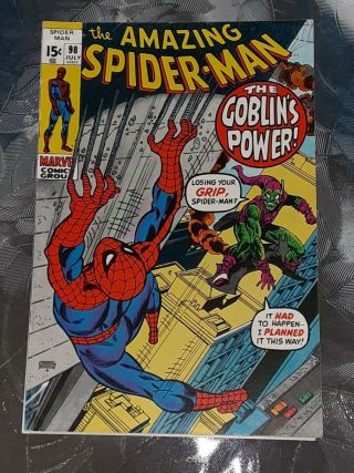 1971 Marvel Comics The Spider - Man 98 Green Goblin & Drugs