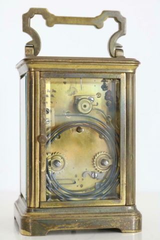 Antique French Striking Carriage Clock Sounding On A Gong Condi