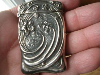 Antique - Art Nouveau - Man In The Moon Match Safe 11 - One Of Several Listed
