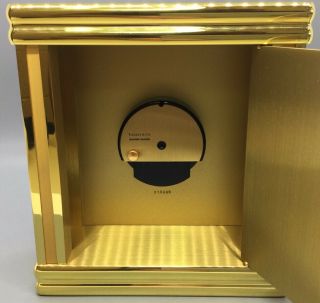 Tiffany & Co.  Atlas Desk/Mantel Clock,  Gold Brass - Vintage,  Retired - 6