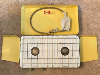 Vintage Primus Gourmate Propane 2 Burner Camping Survival Food Cook Stove Grill