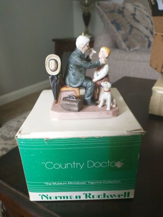 Norman Rockwell The Country Doctor 1984 Figurine In Wrapper And.