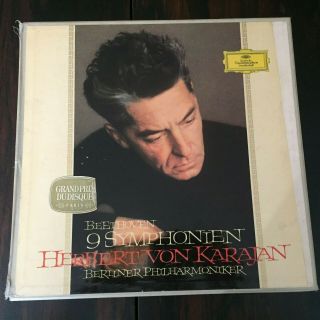 Beethoven 9 Symphonies Herbert Von Karajan Deutsche Grammophon Cloth Box 8 Lp
