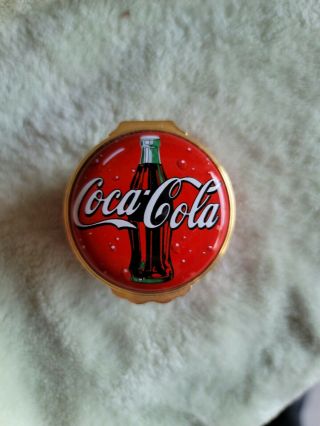 Halcyon Days Enamel Box Coca Cola By Tiffany & Co.  Red.  Small.