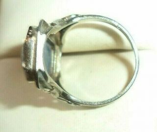 fine vintage 18k white gold lapis ring size 5 3
