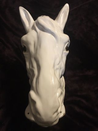 Antique Porcelain Large Horse Head Wall Mount Made In France Ref 361