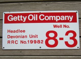 Vintage Getty Oil Company Sign
