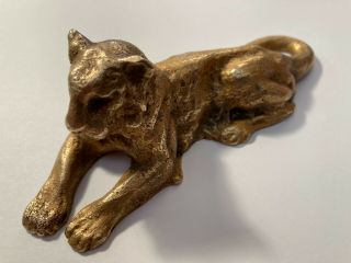 Tiffany Studios York Bronze " Lioness " Paperweight,  Circa 1910