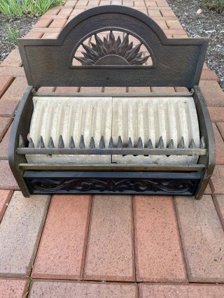 Antique Gas Heater Coalfire No.  10 Unique Brass Look Natural Gas 20k Circa 1940