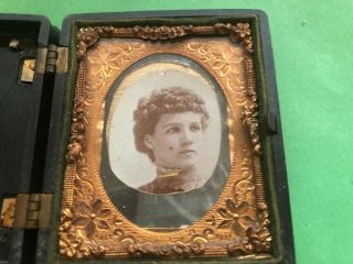 Vintage Hinged Resin Photo Picture Frame 2.  5 " X2.  75 "