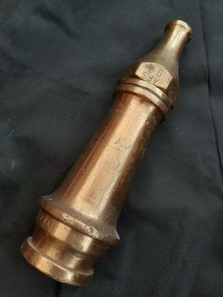 Wwii Vintage,  Brass & Copper Fire Fighting Hose Nozzle,  Stamped " Afs " 1939