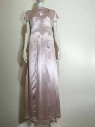 Vintage 1920s/30s Pale Dusty Pink Satin Dress Size S/uk8 - 10