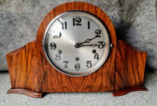 German Art Deco 8 Day Westminster Chimes Mantel Clock.  G.  W.  O