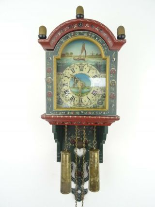 Vintage Dutch Friesian Rare Wall Clock Holland (warmink Wuba Zaanse Era)