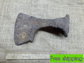 Battle Axe - 16 Cm Ancient Iron Authentic Artifact Viking Kievan Rus Scythian Ax