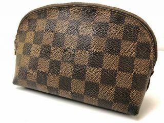 Louis Vuitton Monogram Damier Vanity Hand Bag Purse Cosmetic Case Pouch 2