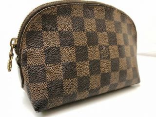 Louis Vuitton Monogram Damier Vanity Hand Bag Purse Cosmetic Case Pouch 3