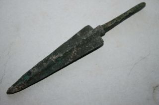 Quality Ancient Greek Bronze Spearhead 6/5th Cent Bc