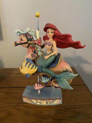 Jim Shore RARE Disney Princess of the Sea Ariel Little Mermaid Carousel 4011742 3