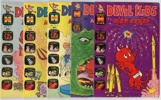Devil Kids 35,  41,  43,  45,  49 File Copies Avg.  Nm 9.  4 Hot Stuff Harvey 1968
