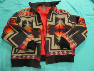 Vtg Pendleton Jacket L Men Aztec Western Wear South Wool Usa Sport
