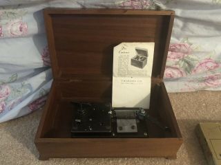 Vintage Swiss Thorens Music Box With 21 Discs