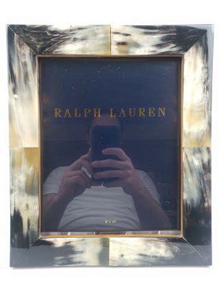 Rare Vintage Ralph Lauren Faux Horn 8 " X 10 " Picture Frame