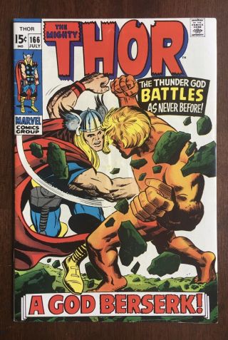 Thor 166,  5.  0 (vg/f),  2nd Appearance Of “him” (warlock) Out Of Cocoon,  1969