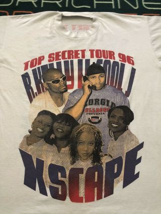 Vtg 1996 Top Secret Tour Shirt Rap Tee Xl R Kelly Ll Cool J Xscape White Hip Hop
