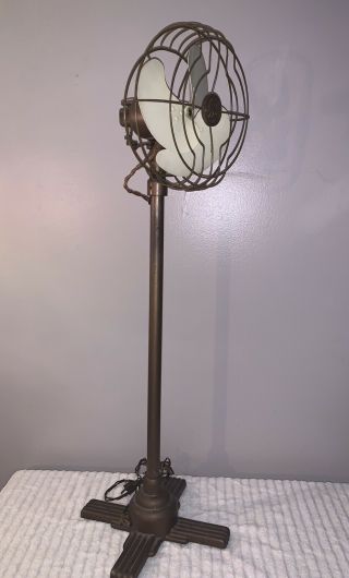 Antique Vintage Ge Oscillating Standing Floor Fan 30s 40s Art Deco -